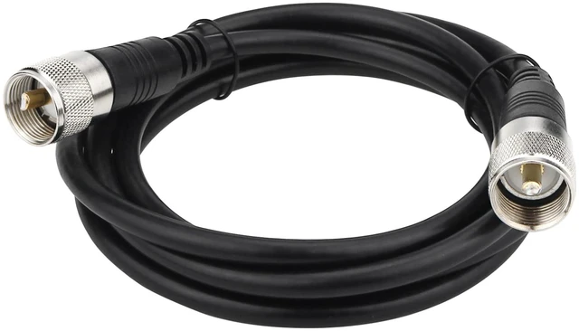 Main image of RG8x Coaxial Cable 6 ft, CB Radio Antenna Coax Cable UHF PL259 Male to Male Low Loss CB 50 Ohm for HAM Radio, Antenna Analyzer, Dummy Load, SWR Meter