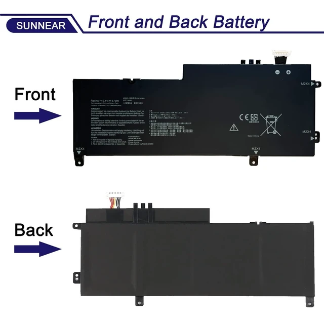 Alt view image 3 of 6 - C41N1809 Laptop Battery for Asus Zenbook UX562 Q536F Q536FD 15.4V 57Wh 3740mAh; Battery Replacement for Asus Zenbook UX562FN UX562FD UX562FDX; 0B200-03440000