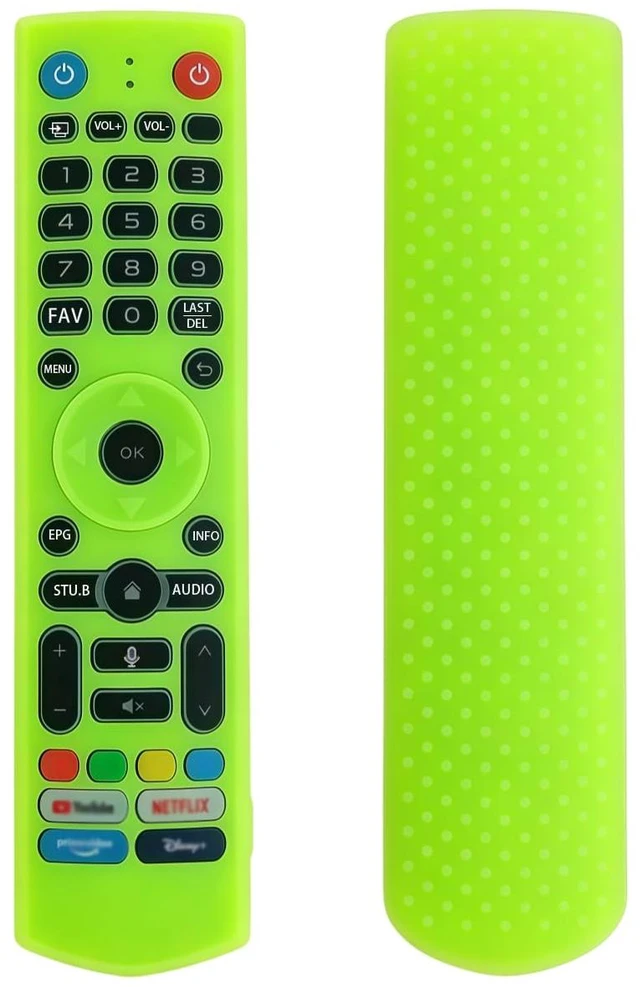 Main image of Silicone Remote Case for VSeeBox V3 Pro/V5 Pro/V3 Plus, Glow in Dark Green Compatible with V3/V5/V1 Max/Elite/Max Remote Control,Shockproof, Washable, Anti-Slip Cover, with Lanyard