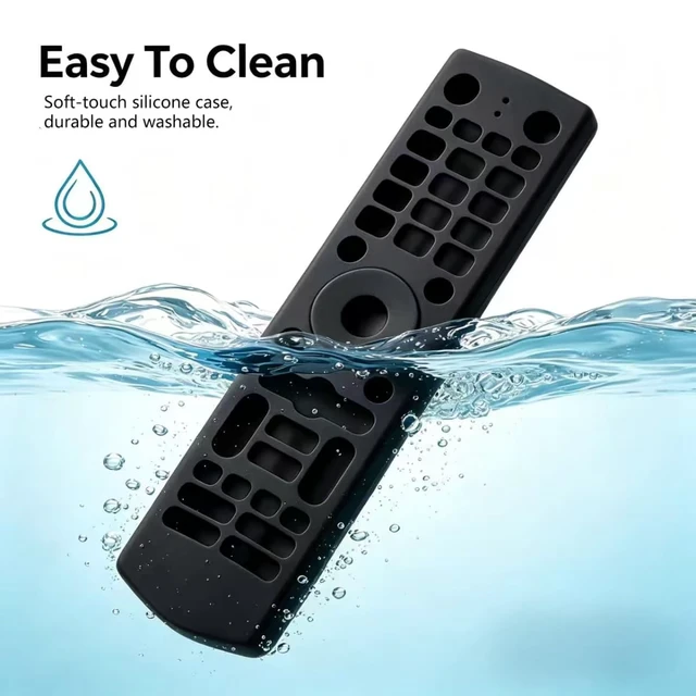 Alt view image 2 of 4 - Silicone Remote Case for VSeeBox V3 Pro/V5 Pro/V3 Plus, Black Compatible with V3/V5/V1 Max/Elite/Max Remote Control,Shockproof, Washable, Anti-Slip Cover, with Lanyard