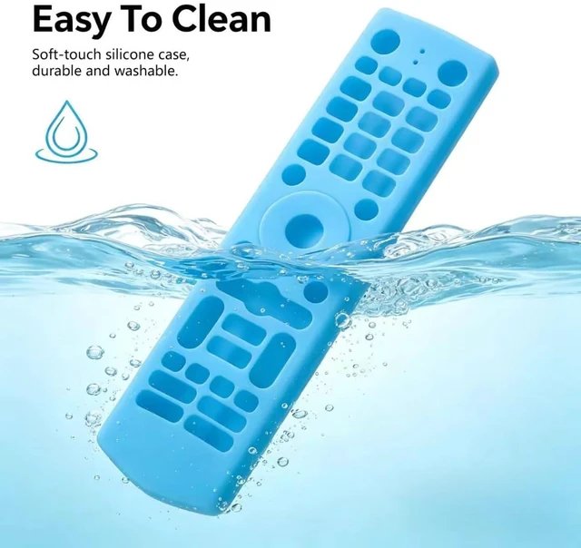 Alt view image 3 of 5 - Silicone Remote Case for VSeeBox V3 Pro/V5 Pro/V3 Plus, Glow in Dark Blue Compatible with V3/V5/V1 Max/Elite/Max Remote Control,Shockproof, Washable, Anti-Slip Cover, with Lanyard
