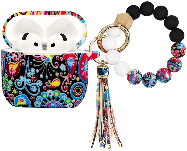 Main image of Case Compatible with AirPods 4/5 Case,Soft Silicone Cover with Bracelet Lanyard and Keychain, Cute Wireless Charging Protective Case for Apple AirPods 4th,5th for Women and Men (Jellyfish)
