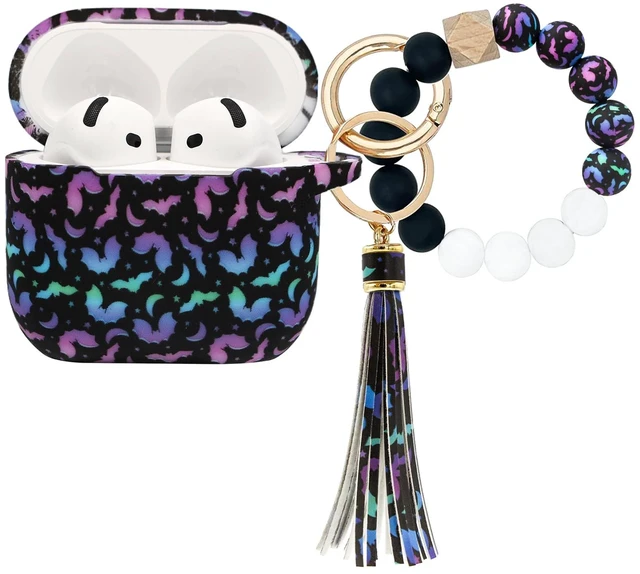 Main image of Case Compatible with AirPods 4/5 Case,Soft Silicone Cover with Bracelet Lanyard and Keychain, Cute Wireless Charging Protective Case for Apple AirPods 4th,5th for Women and Men (Colourful)