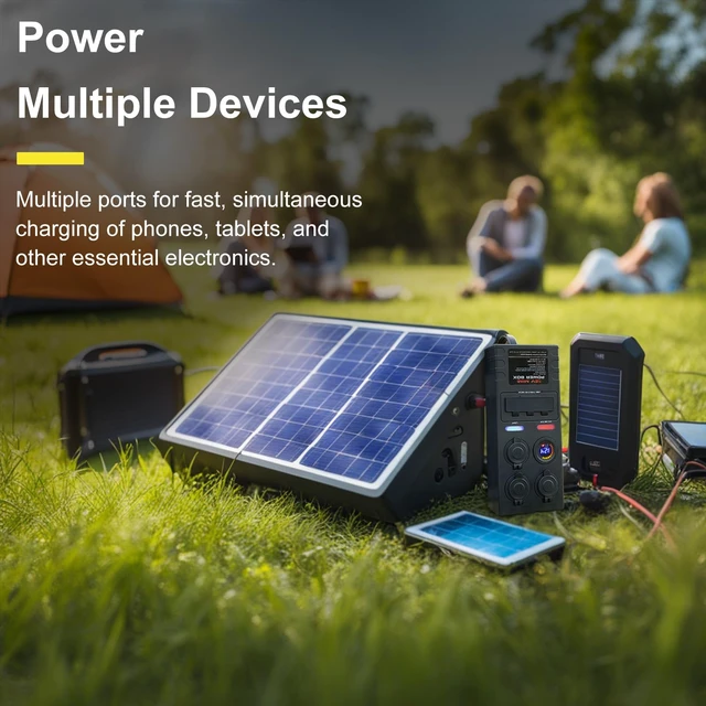 Alt view image 4 of 7 - Mini Power Distribution Box 12V DC Battery Socket Max. 50A Current with 2 x Anderson, 6 x USB & 3 x Cig Sockets, Mini Battery Box for Outdoors RV Camping Fishing Emergency