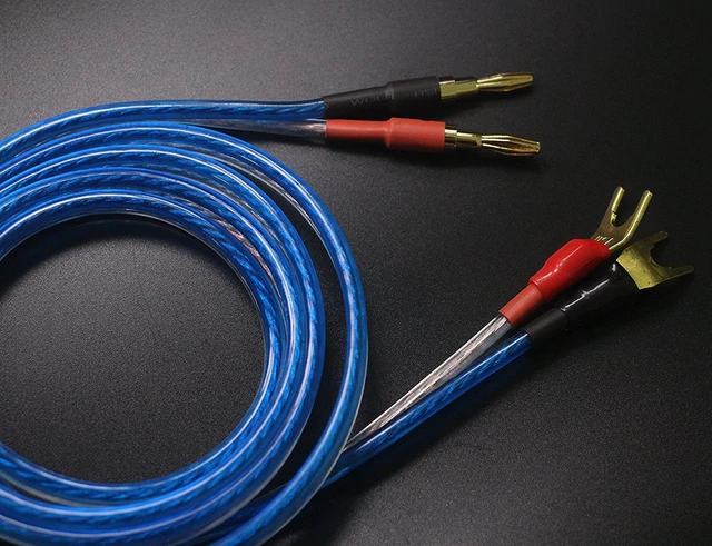 Alt view image 4 of 4 - YB-ZB HiFi OFC Speaker Wire, Spade to Banana Plug 1.5M/3M/5M