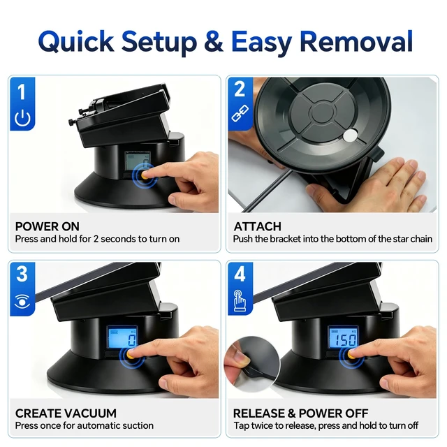 Alt view image 6 of 6 - Starlink Mini Mount, Electric Suction Cup Mount for Vehicle Roof Suction Bracket for Starlink Mini on Car, RV, Yacht.Take Your Starlink Mini Anywhere
