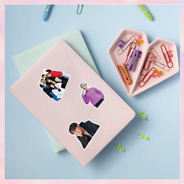 Alt view image 4 of 7 - Kpop Stickers (200 Pcs) Cute Singer PVC Sticker, Gifts for Laptop Water Bottle Skateboard Party Supplies Decorations Teens