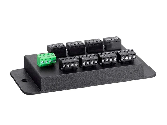 Alt view image 4 of 6 - 8 Zone Single Input Speaker Distribution Hub, Connect Up to 8 Pairs of Speakers to A Single Amplifier or Receiver, Black (138161)