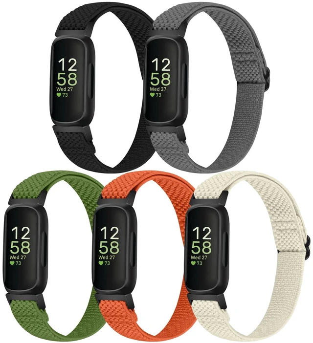 Main image of Elastic Nylon Bands Compatible with Fitbit Inspire 3/Inspire 2/Inspire HR/Inspire/Ace 3/Ace 2, Soft Adjustable Stretchy Straps Replacement Wristband for Women Men
