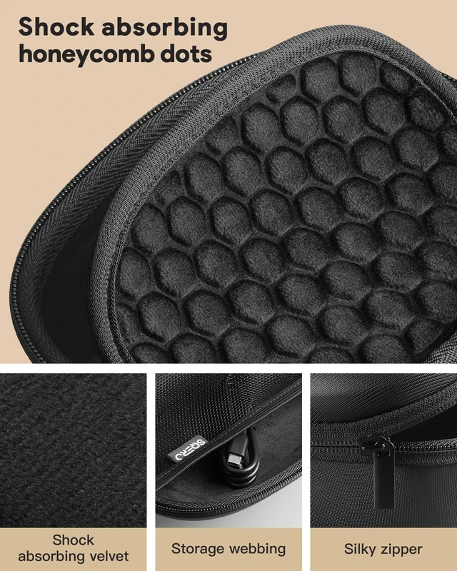 Alt view image 4 of 7 - Case for Beats Studio Pro/Solo 4/Solo 3/Studio3 On-Ear Headphones Portable Travel Hard Shell Storage Bag