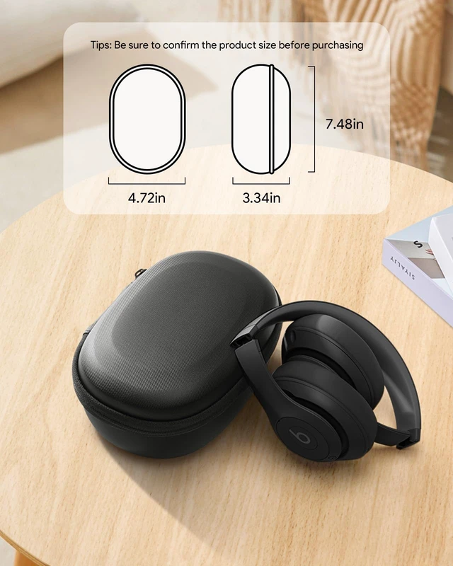 Alt view image 6 of 7 - Case for Beats Studio Pro/Solo 4/Solo 3/Studio3 On-Ear Headphones Portable Travel Hard Shell Storage Bag