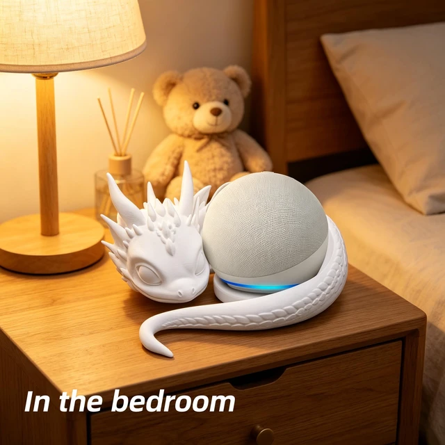 Alt view image 5 of 7 - Dragon Speaker Stand for Echo Dot, 3D Printed Fantasy Holder for Alexa Cute Dragon Speaker Stand for Echo Dot 3rd, 4th & 5th Gen, Alexa Desk Holder for Gaming, Office & Fantasy Home Decor