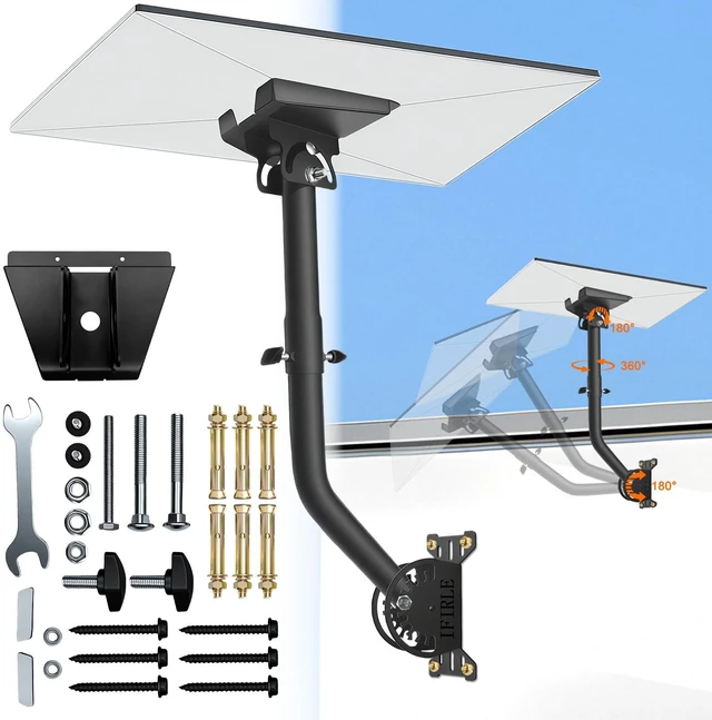 Main image of Starlink Mount for Standard 4/4X/Gen 3, Wall Roof Mount Kit Upgraded Snap System, 360° Adjustable, Starlink Pole Mount with Aluminum Adapter, Reinforced, Rustproof and Weatherproof