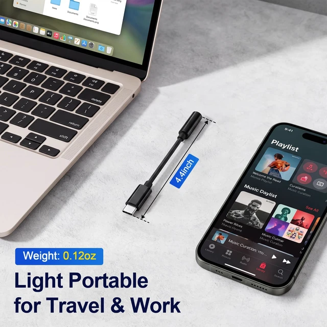 Alt view image 6 of 7 - Headphone Jack Adapter to USB C, 3.5mm Aux to USBC Audio Converter Type C Dongle Connector Compatible with Iphone 17/16/16 Pro/15/15 Pro/Pro Max/Plus, Apple Ipad Samsung Galaxy S25/S24/S23/S22