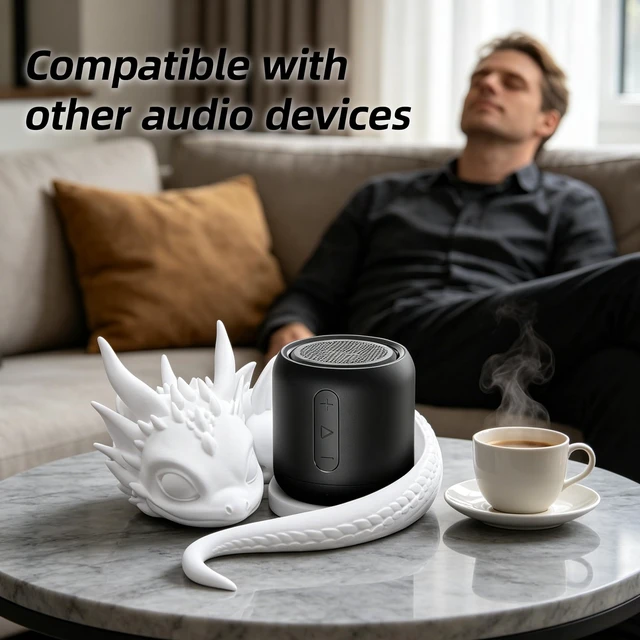 Alt view image 7 of 7 - Dragon Speaker Stand for Echo Dot, 3D Printed Fantasy Holder for Alexa Cute Dragon Speaker Stand for Echo Dot 3rd, 4th & 5th Gen, Alexa Desk Holder for Gaming, Office & Fantasy Home Decor