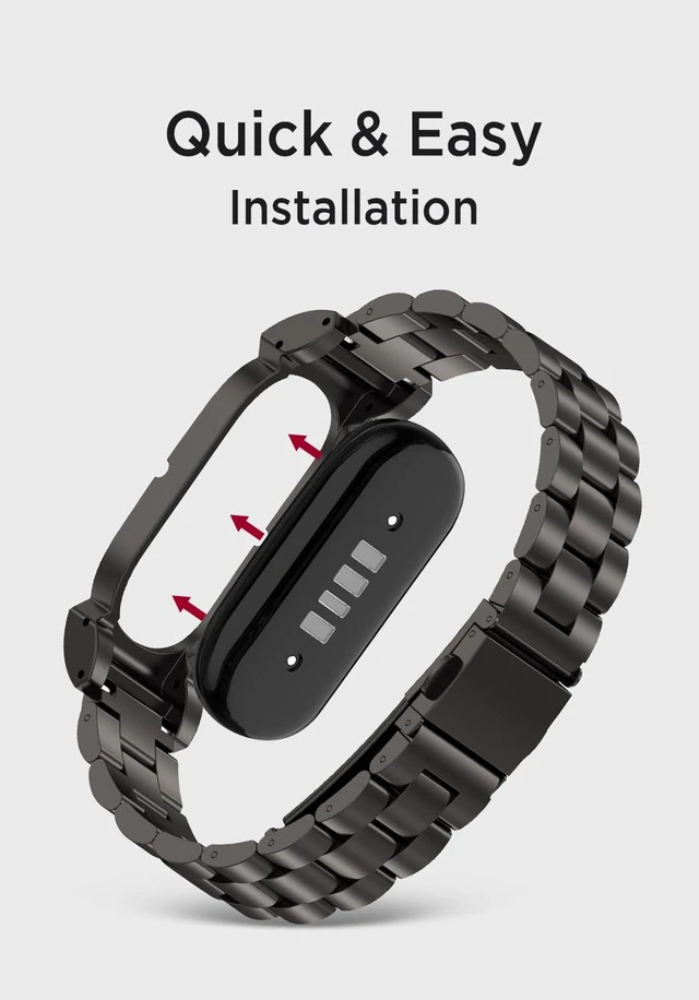 Alt view image 3 of 7 - Metal Band for Google Fitbit Air Band, Rugged Stainless Steel Replacement Strap Elegant Luxury Business Classy Adjustable Wristband Bracelet for Fitbit Air for Men Women