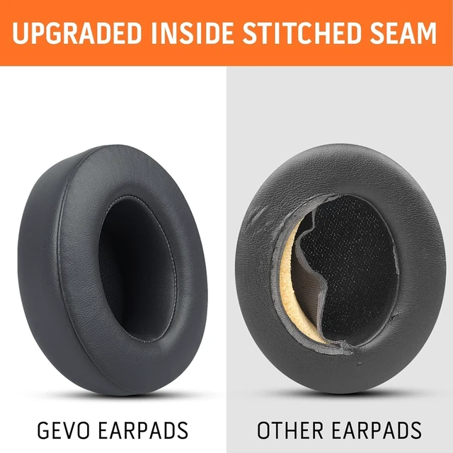 Alt view image 6 of 7 - GVOEARS Replacement Ear Pads for Beats Studio 3, Ear Cushions for Studio 2 & 3 Wired Wireless Headphone Not Fit for Beats Solo On-Ear, Stronger Adhesive Tape Thicker Memory Foam(Titanium Grey)