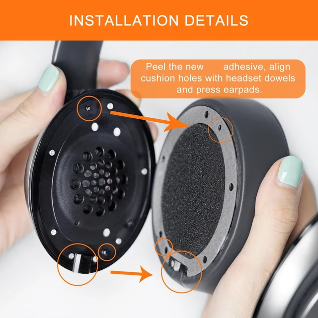 Alt view image 7 of 7 - GVOEARS Replacement Ear Pads for Beats Studio 3, Ear Cushions for Studio 2 & 3 Wired Wireless Headphone Not Fit for Beats Solo On-Ear, Stronger Adhesive Tape Thicker Memory Foam(Titanium Grey)