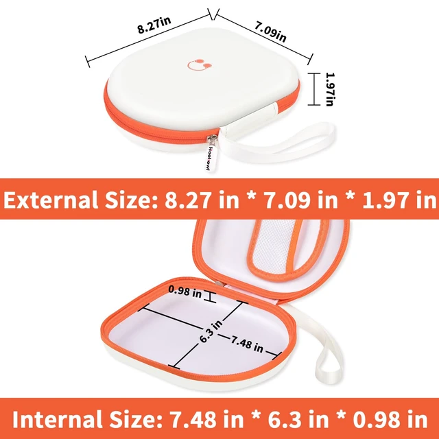 Alt view image 3 of 7 - Headphone Case for JBL Tune 510BT/520BT and Sony WH-CH520-White Also Compatible with JBL Tune 500/660 and Live 460NC/670NC; PU Shell and Velvet Lining Cushion Gear, Case Only