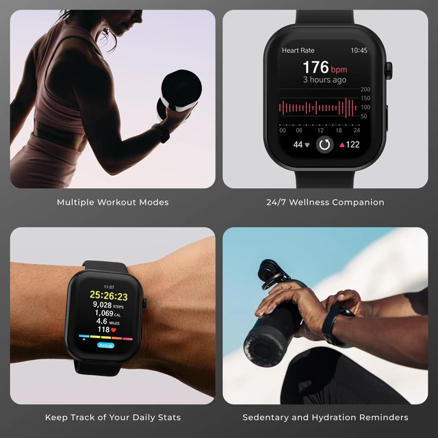 Alt view image 4 of 7 - AIR 5 PRO Smartwatch with GPS, 1.96" AMOLED, Bluetooth Calling, 100+ Sports Modes, Heart Rate, SpO2, Sleep & Stress Tracking, 3ATM Water Resistant, 10-Day Battery Life, for iPhone & Android