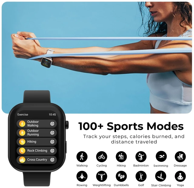 Alt view image 7 of 7 - AIR 5 PRO Smartwatch with GPS, 1.96" AMOLED, Bluetooth Calling, 100+ Sports Modes, Heart Rate, SpO2, Sleep & Stress Tracking, 3ATM Water Resistant, 10-Day Battery Life, for iPhone & Android