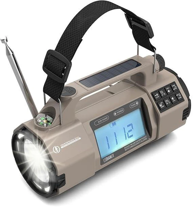 Main image of NOAA Weather Radio Emergency Radio with Hand Crank & Solar Charging AM FM SW Weather Alert 5000mAh Battery, Phone Charger, Flashlight & SOS Alarm for Hurricane, Storm, Camping and Emergency Kit