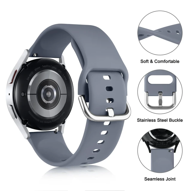 Alt view image 3 of 7 - 4 Pack Bands for Garmin Vivoactive 6/Vivoactive 5/ Vivoactive 3 Watch Band, Soft Silicone Replacement Wristband for Garmin Vivoactive 6/5/3