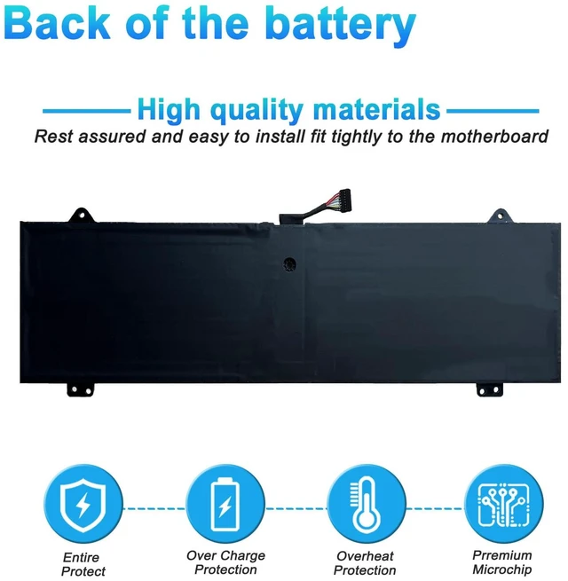 Alt view image 4 of 7 - L19C4PDC Laptop Battery for Lenovo Ideapad Yoga 7-14ITL5 7-15ITL5 Series L19M4PDC L19L4PDC 5B10Z26482 5B10Z26485 5B10Z26479 15.36V 71Wh 4675mAh