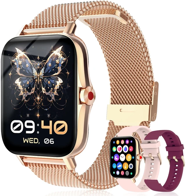 Main image of Smart Watch for Women Android & iPhone, IP68 Waterproof Activity Fitness Tracker for Women with Bluetooth Call (Answer/Make), 1.69" HD Smartwatch with Heart Rate/Sleep Monitor, 3 Bands