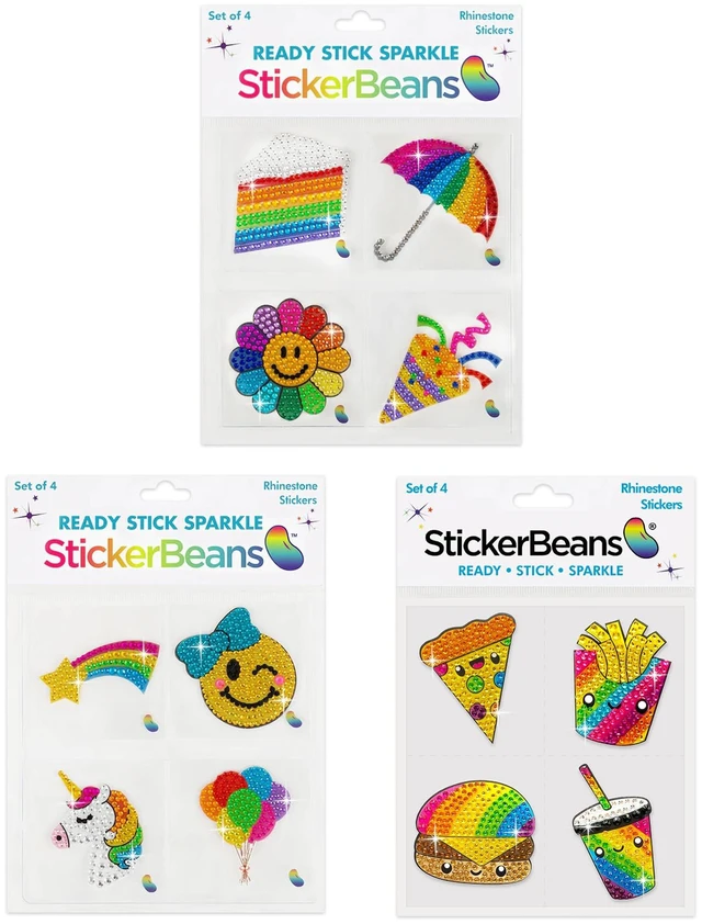 Main image of ® Rhinestone Stickers Bundles and Sets Unique Sparkly Cut-to-Shape for Collecting, Trading, Decorating Laptops, Phone Cases, Scrapbooks (Rainbows & Unicorns)
