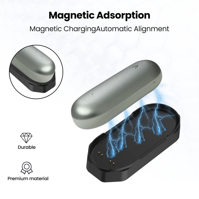 Alt view image 3 of 7 - 2Pack Charging Base for PLAUD Note Pin Charger, Magnetic Charging Stand Charging Base for PLAUD NotePin Voice Recorder (Black&White)