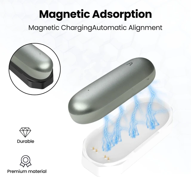 Alt view image 6 of 7 - 2Pack Charging Base for PLAUD Note Pin Charger, Magnetic Charging Stand Charging Base for PLAUD NotePin Voice Recorder (Black&White)