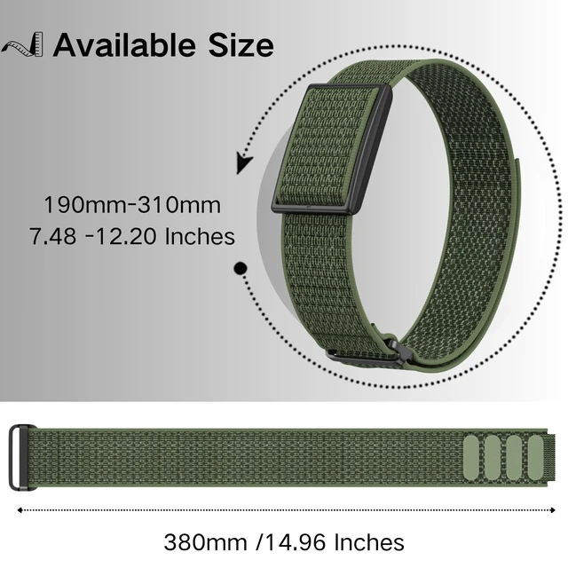 Alt view image 6 of 7 - Bicep Bands Compatible for Polar Loop (2025) / Visible Armband 2.0 Straps Nylon Hook & Loop Weave Breathable Replacement Sport Arm/Ankle Wristbands with Buckle-No Tracker