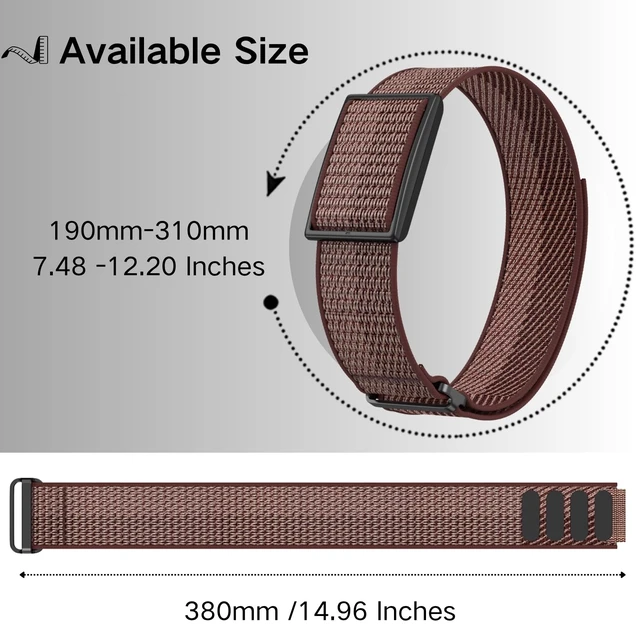 Alt view image 6 of 7 - Bicep Bands Compatible for Polar Loop (2025) / Visible Armband 2.0 Straps Nylon Hook & Loop Weave Breathable Replacement Sport Arm/Ankle Wristbands with Buckle-No Tracker