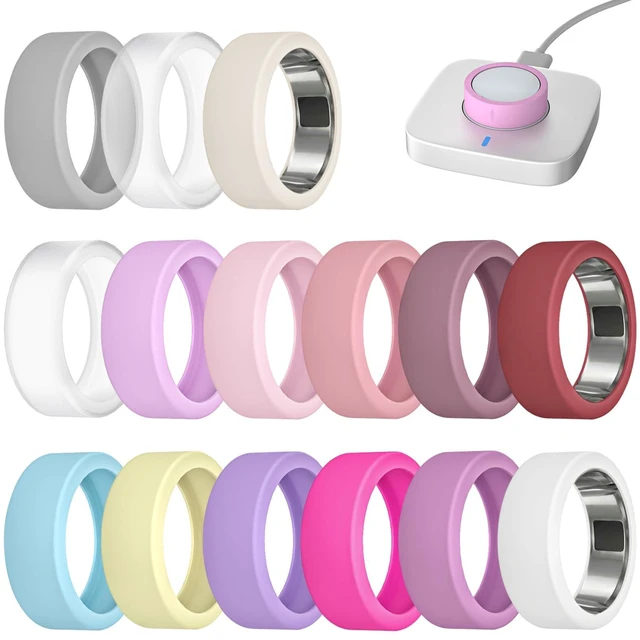 Main image of 15 Pack Cover Compatible with RingConn Gen 3/2/2 Air, Oura Ring Gen 4/3 Charging Directly with Protector, Anti-Scratch Elastic Thin Silicone Case