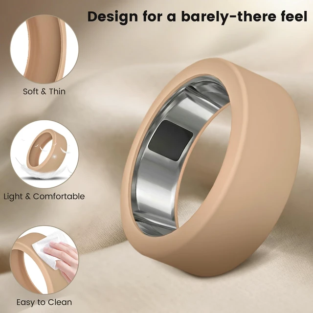 Alt view image 5 of 6 - 15 Pack Cover Compatible with RingConn Gen 3/2/2 Air, Oura Ring Gen 4/3 Charging Directly with Protector, Anti-Scratch Elastic Thin Silicone Case