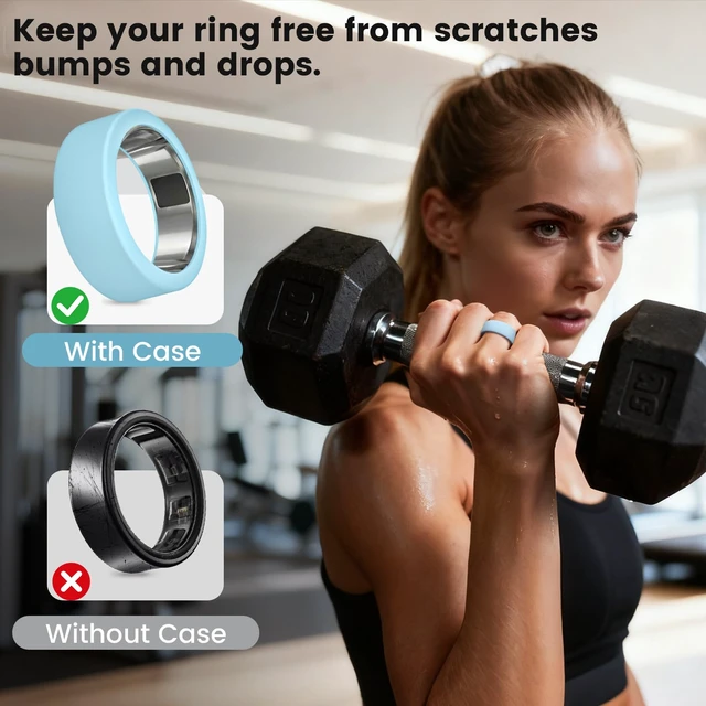Alt view image 4 of 6 - 15 Pack Cover Compatible with RingConn Gen 3/2/2 Air, Oura Ring Gen 4/3 Charging Directly with Protector, Anti-Scratch Elastic Thin Silicone Case