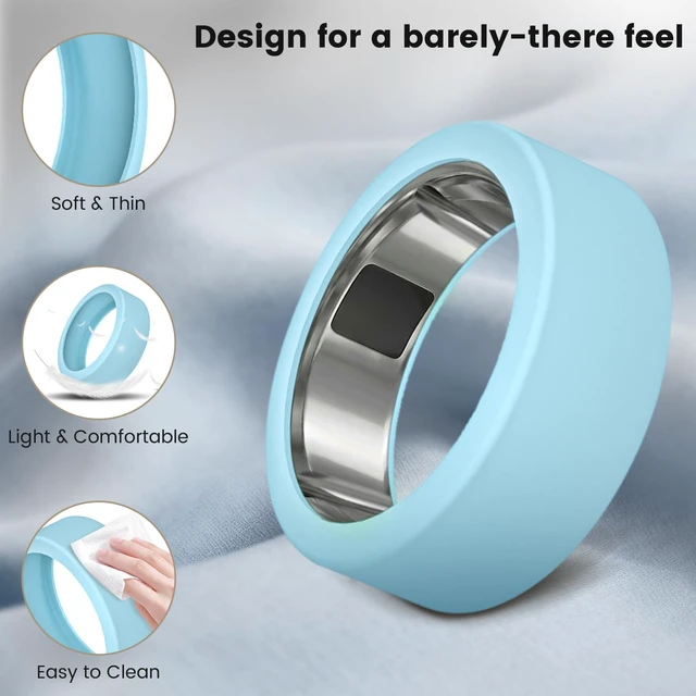 Alt view image 5 of 6 - 15 Pack Cover Compatible with RingConn Gen 3/2/2 Air, Oura Ring Gen 4/3 Charging Directly with Protector, Anti-Scratch Elastic Thin Silicone Case