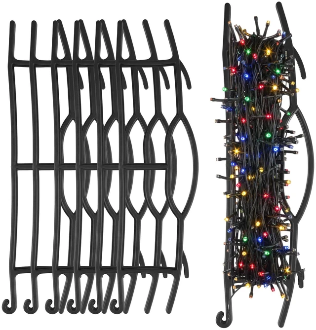 Main image of 6 Pcs 15.7"extension Cord Storage, Xmas Light Organizer, Black Light Duty H-frame Extension Cord Holder, Christmas String Light Storage Wrap Organizer for Xmas Lites, Hoses, Ropes, Cables