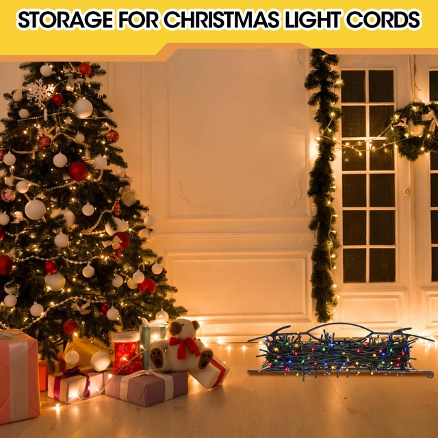 Alt view image 2 of 7 - 6 Pcs 15.7"extension Cord Storage, Xmas Light Organizer, Black Light Duty H-frame Extension Cord Holder, Christmas String Light Storage Wrap Organizer for Xmas Lites, Hoses, Ropes, Cables