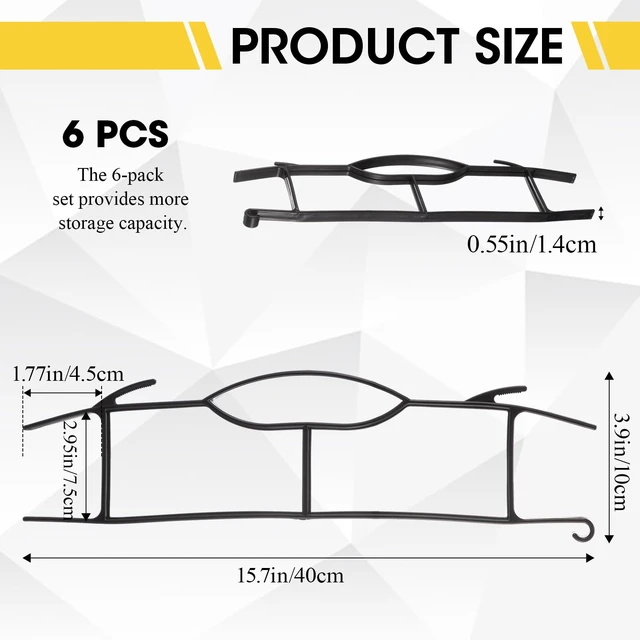 Alt view image 3 of 7 - 6 Pcs 15.7"extension Cord Storage, Xmas Light Organizer, Black Light Duty H-frame Extension Cord Holder, Christmas String Light Storage Wrap Organizer for Xmas Lites, Hoses, Ropes, Cables