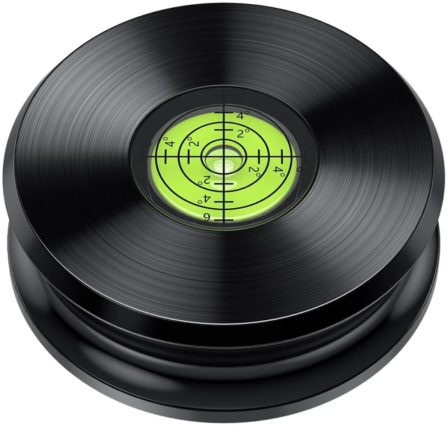 Main image of Record Weight Stabilizer, 317g/11.18oz Record Weight, Vinyl Weight Built-in Bubble Level, Fits Under Most Protective Covers, Soft Felt Base Protects Records, Reduces Vibration for Richer