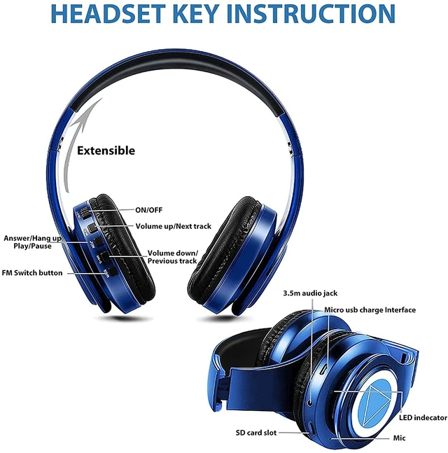 Alt view image 2 of 7 - Nakano Miku Bluetooth Headphones,Miku Headphones,The Quintessential Quintuplets Manga Cartoon Cosplay Props,Folding Hi-Fi Stereo Headphone for Cosplay,Family Leisure, Party, Travel