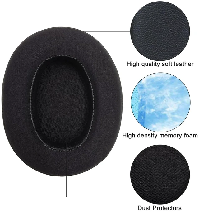 Alt view image 4 of 7 - Replacement Ear Pads for Sony WH-XB910 XB910N Extra Bass Noise Cancelling Headphones, Headphones Ear Cushions, Headset Earpads, Ear Cups Cover (CG Black)