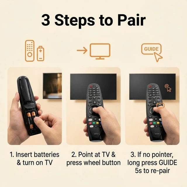 Alt view image 4 of 7 - Voice Magic Remote for LG Smart TV Replacement, Magic Remote Control with Pointer & Voice for OLED QNED NanoCell WebOS TVs, Compatible with AKB75855501, AN-MR20GA, MR19BA,MR18BA, MR650A