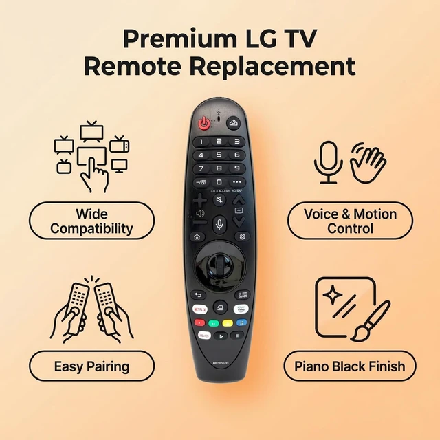 Alt view image 5 of 7 - Voice Magic Remote for LG Smart TV Replacement, Magic Remote Control with Pointer & Voice for OLED QNED NanoCell WebOS TVs, Compatible with AKB75855501, AN-MR20GA, MR19BA,MR18BA, MR650A