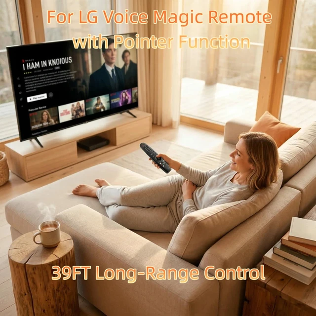 Alt view image 6 of 7 - Voice Magic Remote for LG Smart TV Replacement, Magic Remote Control with Pointer & Voice for OLED QNED NanoCell WebOS TVs, Compatible with AKB75855501, AN-MR20GA, MR19BA,MR18BA, MR650A