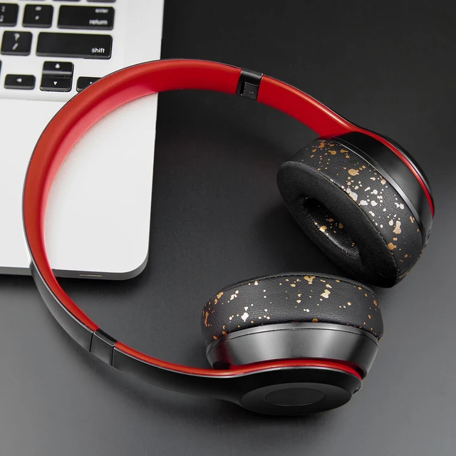 Alt view image 7 of 7 - Cooling Gel Earpads Replacement for Beats Solo 2 & Solo 3 Wireless On-Ear Headphones, Ear Pads Cushions with High-Density Noise Isolation Foam, Added Thickness - Black Gold