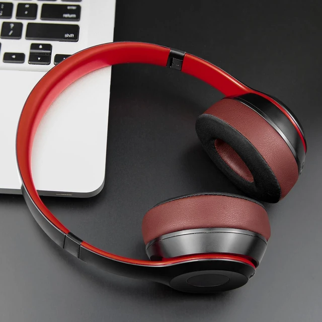 Alt view image 7 of 7 - Cooling Gel Earpads Replacement for Beats Solo 2 & Solo 3 Wireless On-Ear Headphones, Ear Pads Cushions with High-Density Noise Isolation Foam, Added Thickness - Burgundy