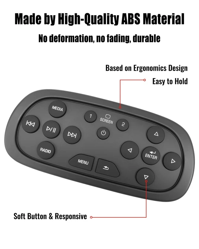 Alt view image 2 of 6 - DVD Remote Control 84012998 Fit for Chevy GMC Cadillac 2015-2020 Fit for Listed Chevrolet GMC Cadillac Vehicles 2015-2020 Replace 84012998 20984767